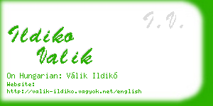 ildiko valik business card